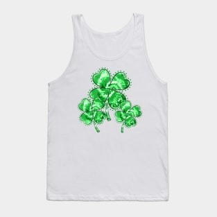 Trio Tie Dye Shamrock Tank Top